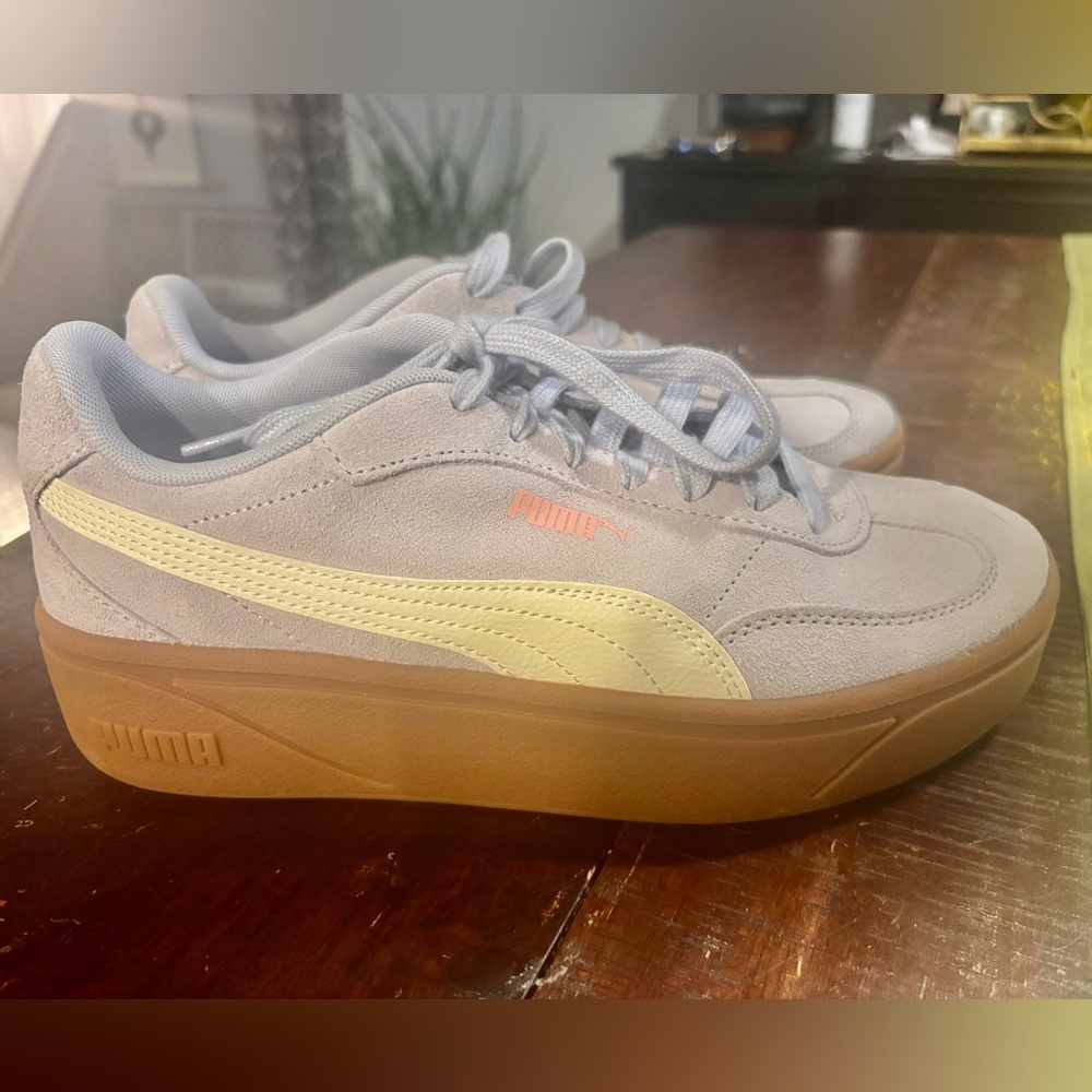 Puma SoftFoam Comfort Sneakers light pale blue . New never worn but no box .